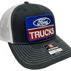 Retro Vintage Style Ford Trucks Embroidered Patch Flat Bill Snapback Mesh Hat Ca